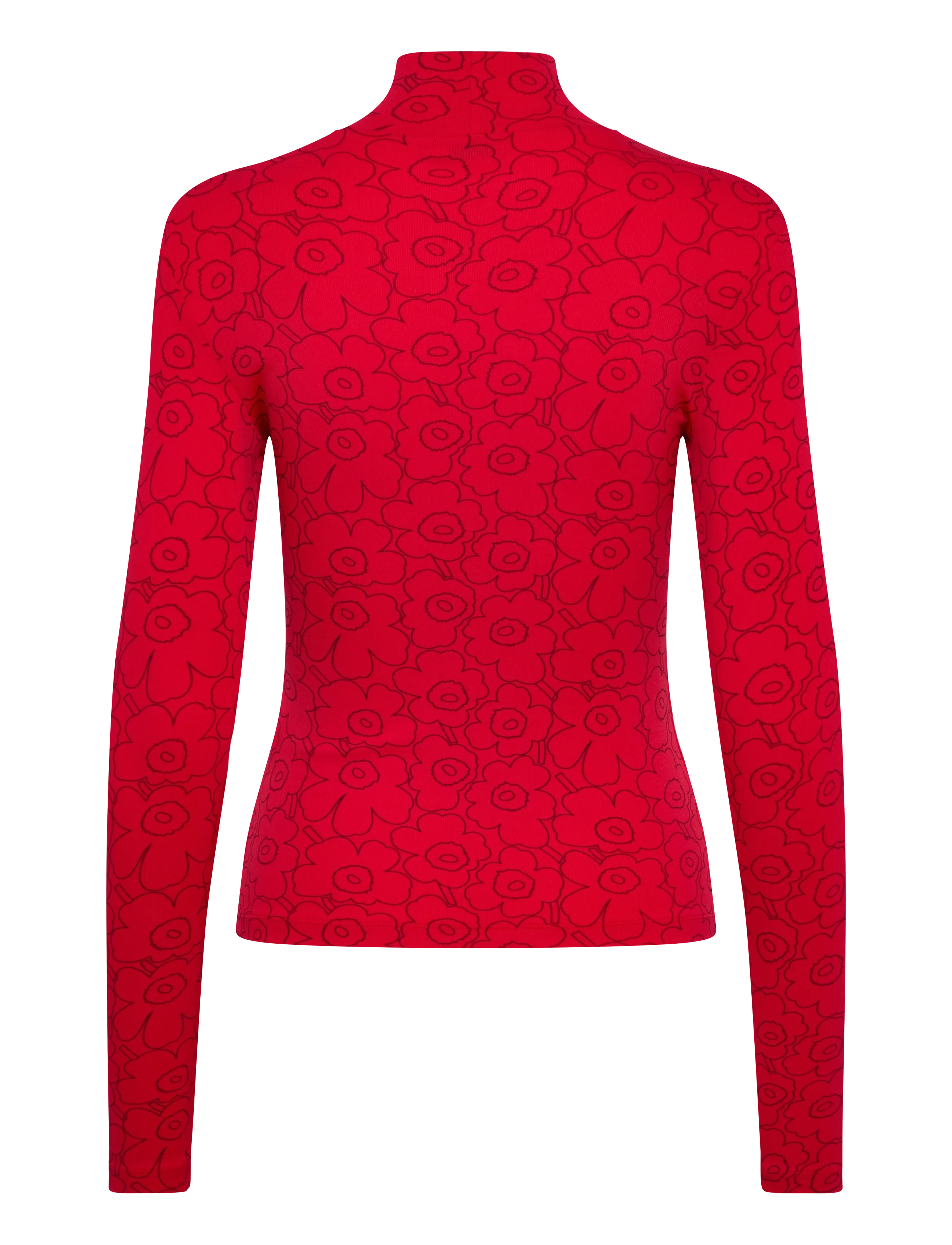 Marimekko - SOLMIA PIIRTO UNIKKO - poolopaidat - red, wine red - 2