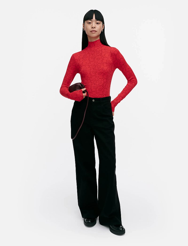 Marimekko - SOLMIA PIIRTO UNIKKO - rollkragenpullover - red, wine red - 0