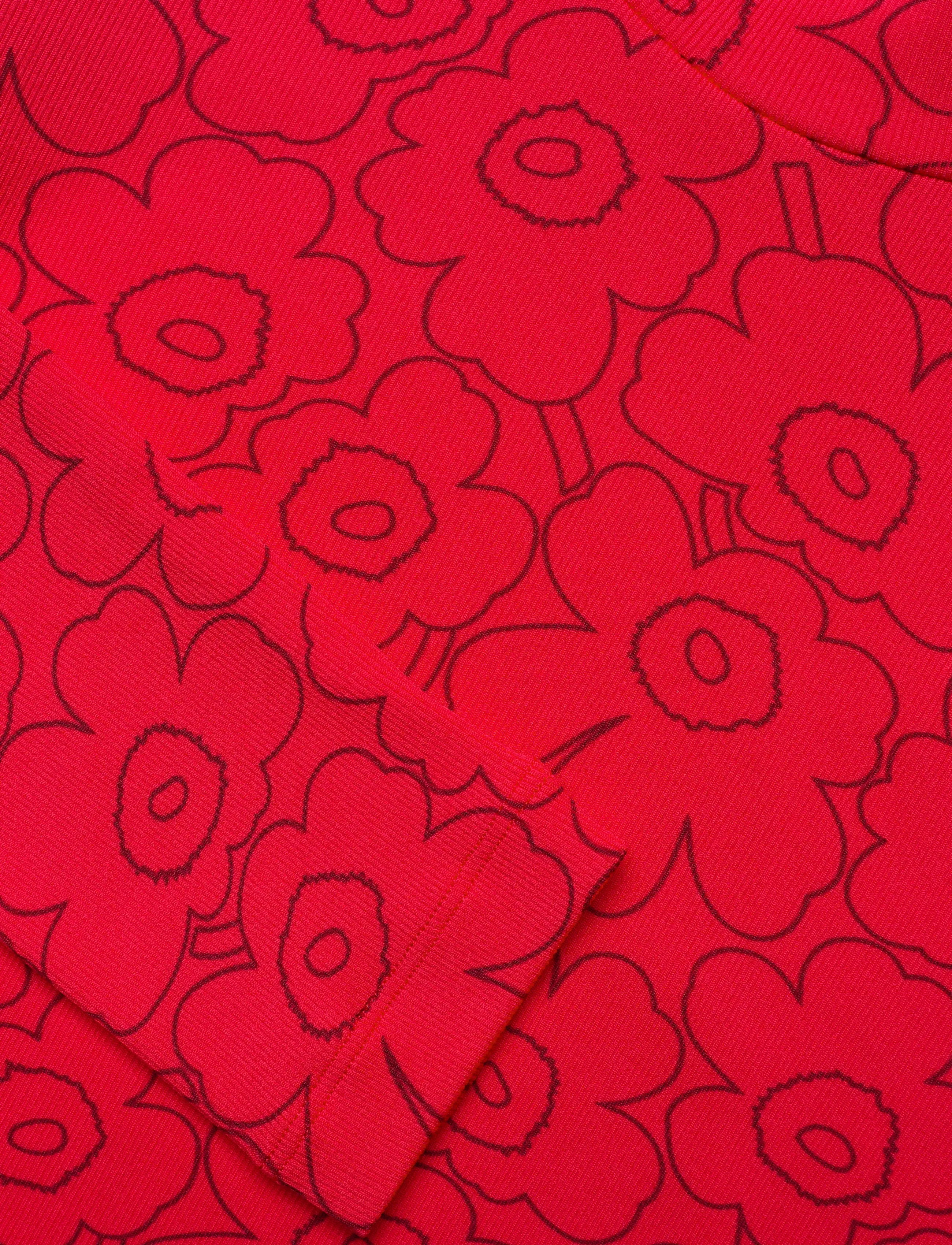 Marimekko - SOLMIA PIIRTO UNIKKO - poolopaidat - red, wine red - 5