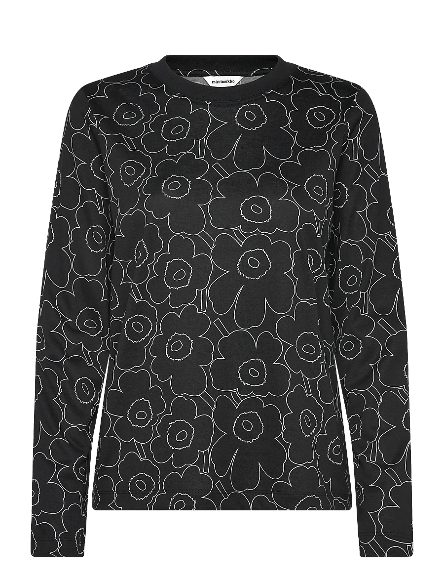 Marimekko - SEKUNTI PIIRTO UNIKKO - pitkähihaiset t-paidat - black, grey - 1