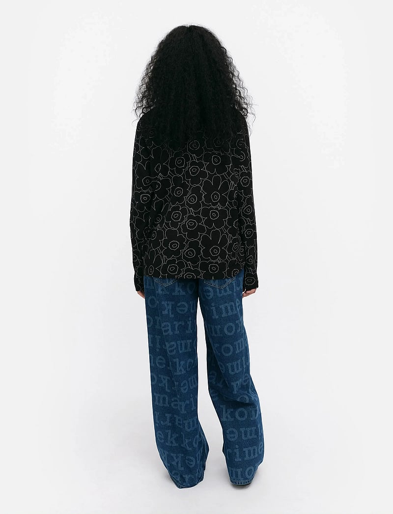 Marimekko - SEKUNTI PIIRTO UNIKKO - långärmade toppar - black, grey - 3