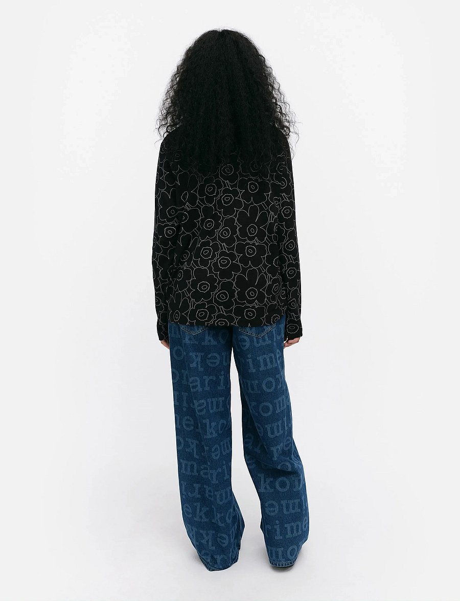 Marimekko - SEKUNTI PIIRTO UNIKKO - pitkähihaiset t-paidat - black, grey - 3