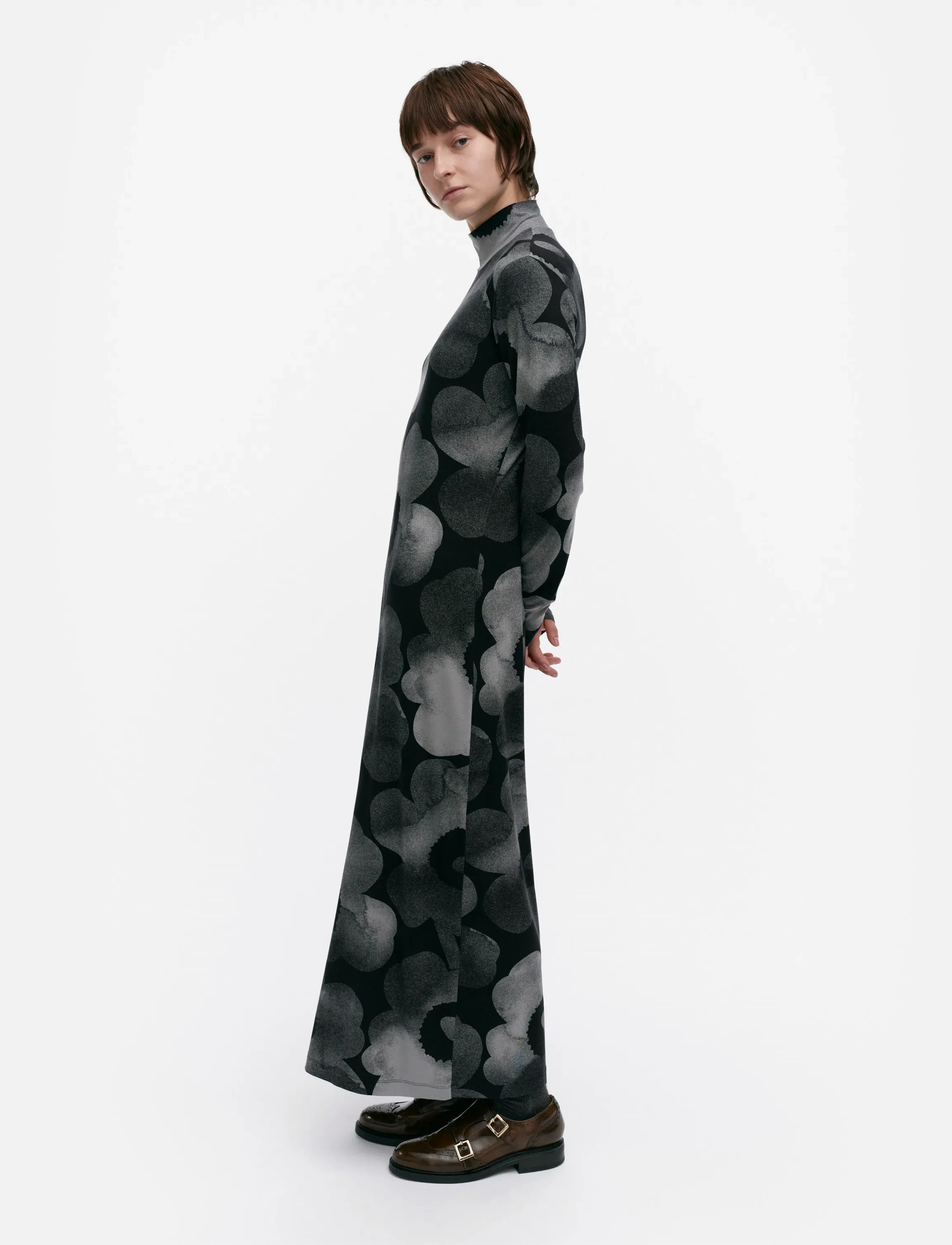 Marimekko - OIVI AKVARELLI UNIKKO - maxi-jurken - dark grey, black - 4