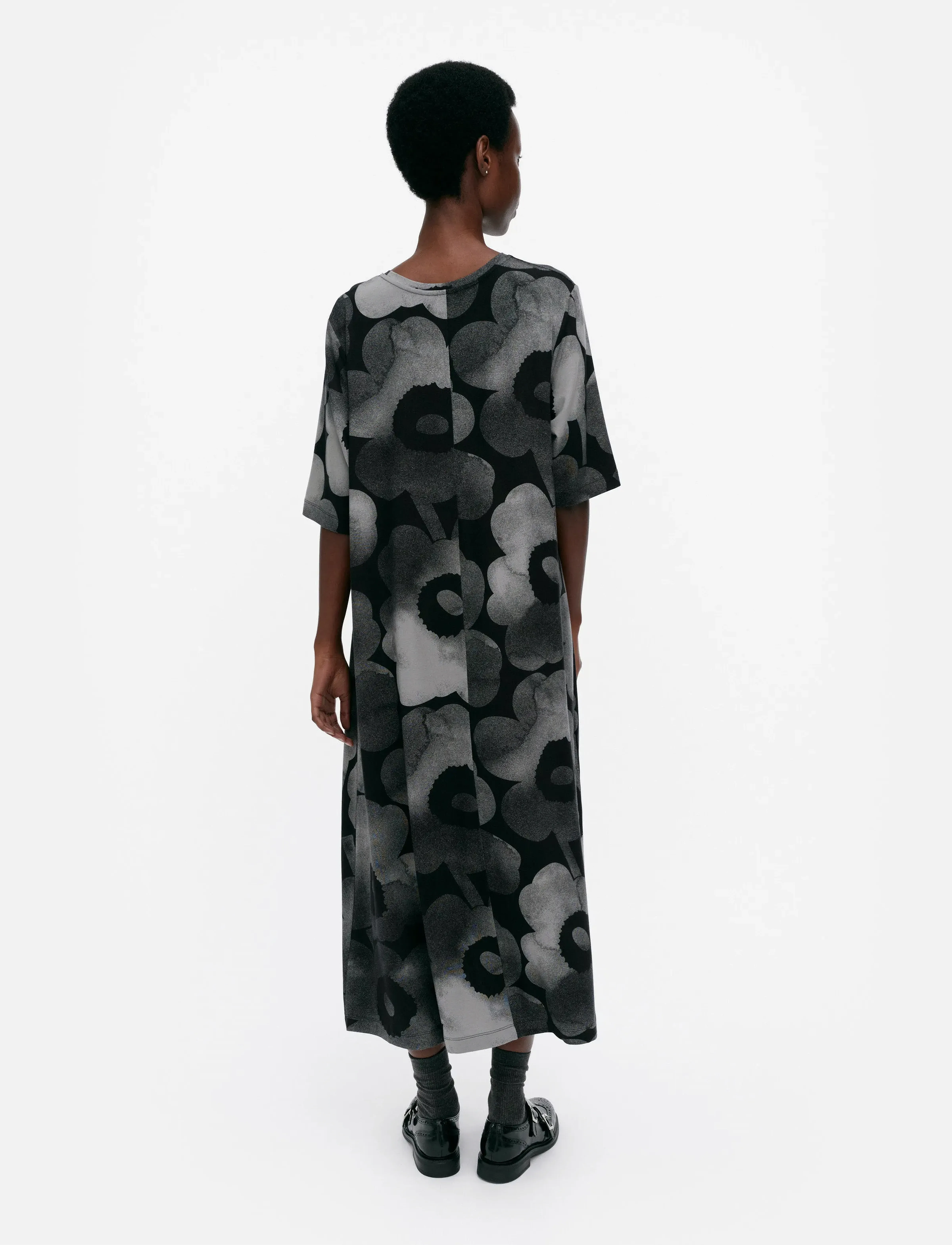Marimekko - RENTO AKVARELLI UNIKKO - midi-kleider - dark grey, black - 3