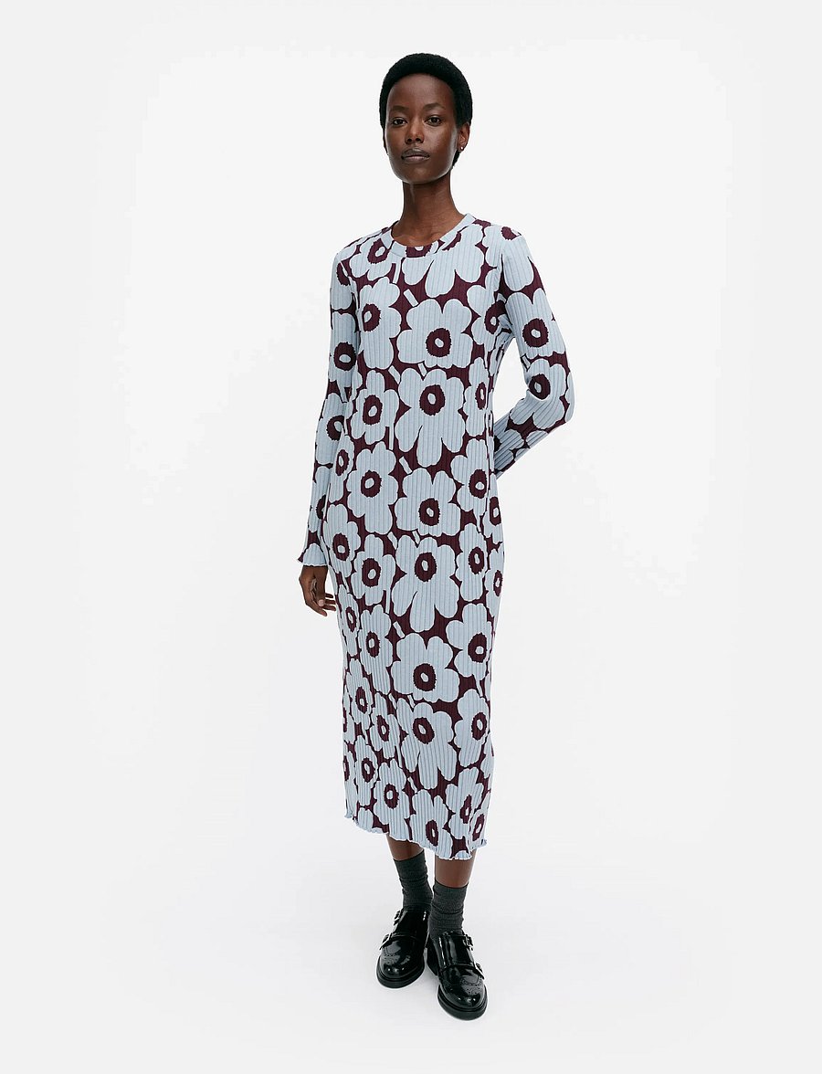 Marimekko - RULLA UNIKKO - t-shirtklänningar - light blue, wine red - 0