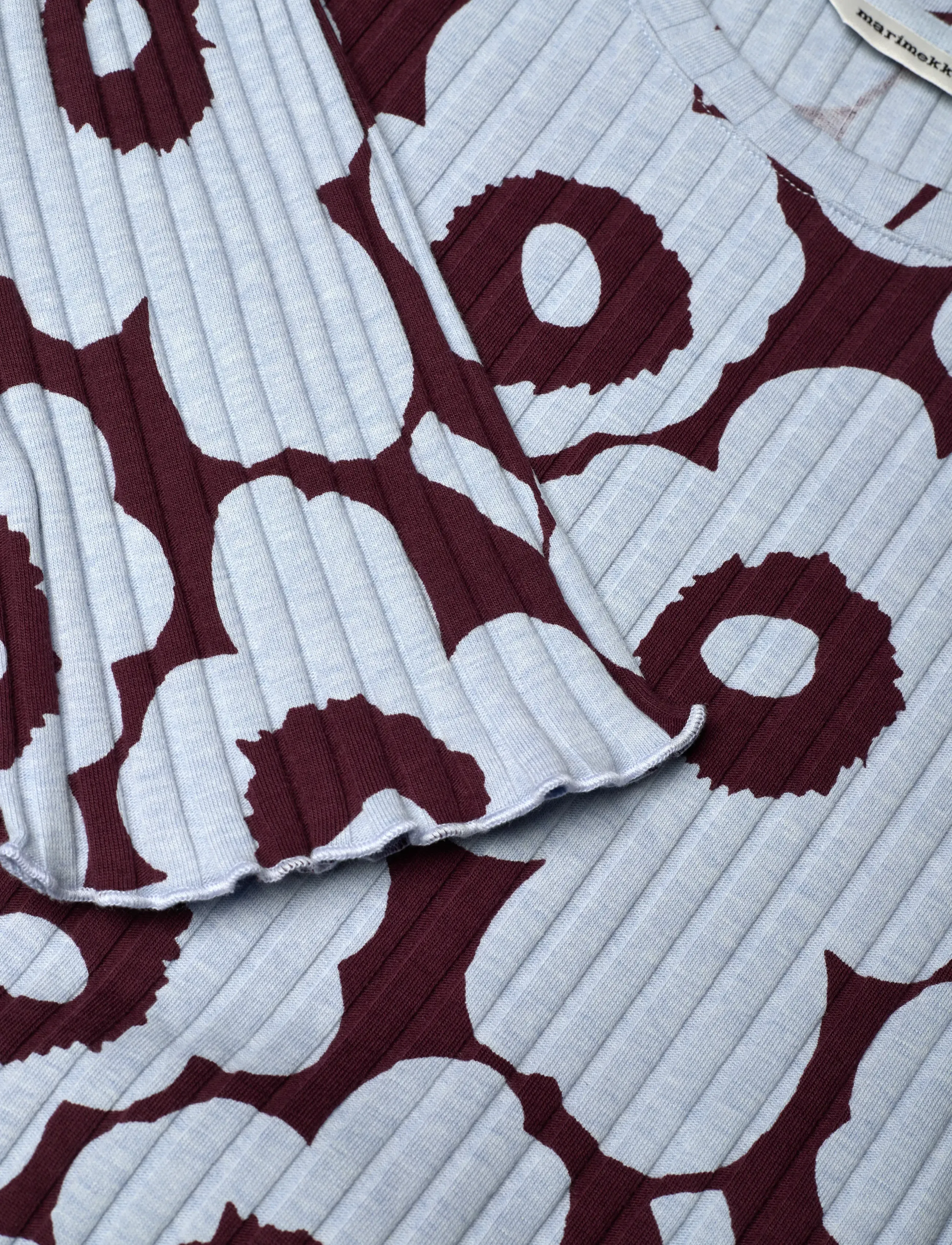 Marimekko - RULLA UNIKKO - vidutinio ilgio suknelės - light blue, wine red - 5