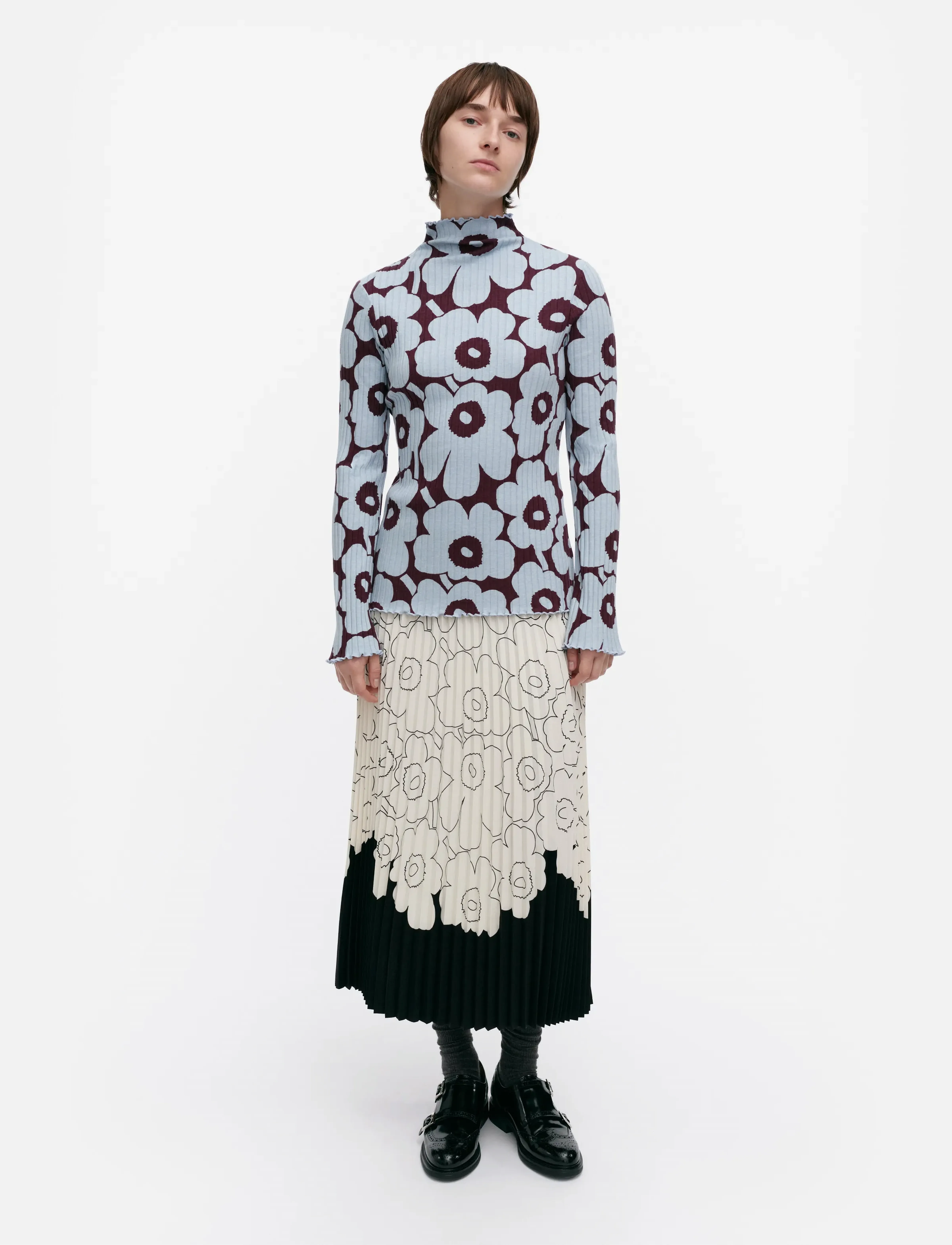 Marimekko Faasi Unikko, S, Blue, Strik > Trøjer, Dame