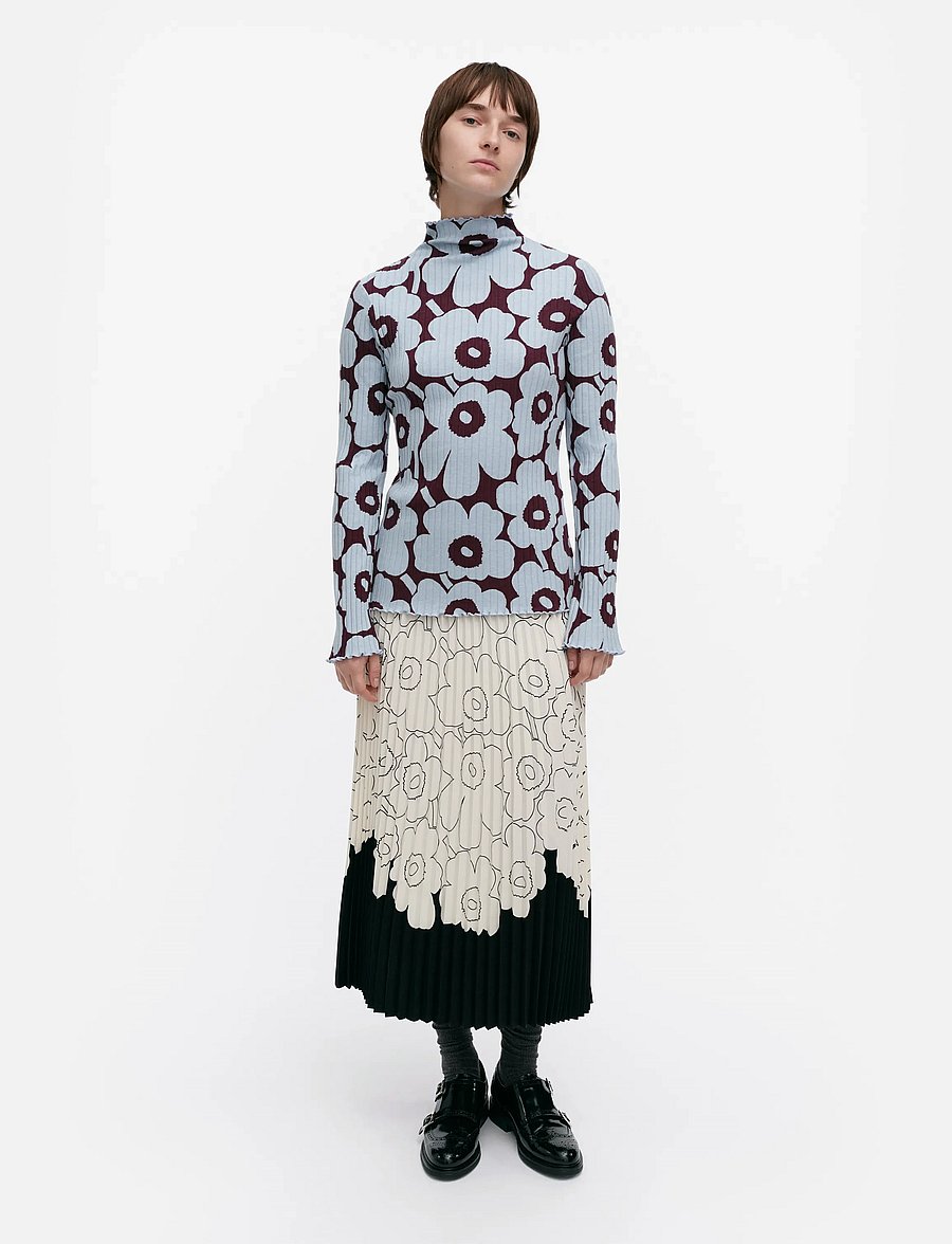 Marimekko - FAASI UNIKKO - pullover - light blue, wine red - 0