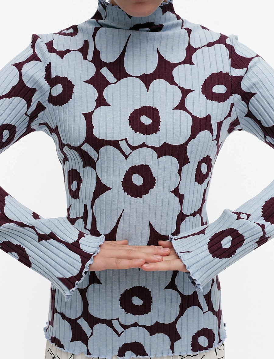 Marimekko - FAASI UNIKKO - pullover - light blue, wine red - 4