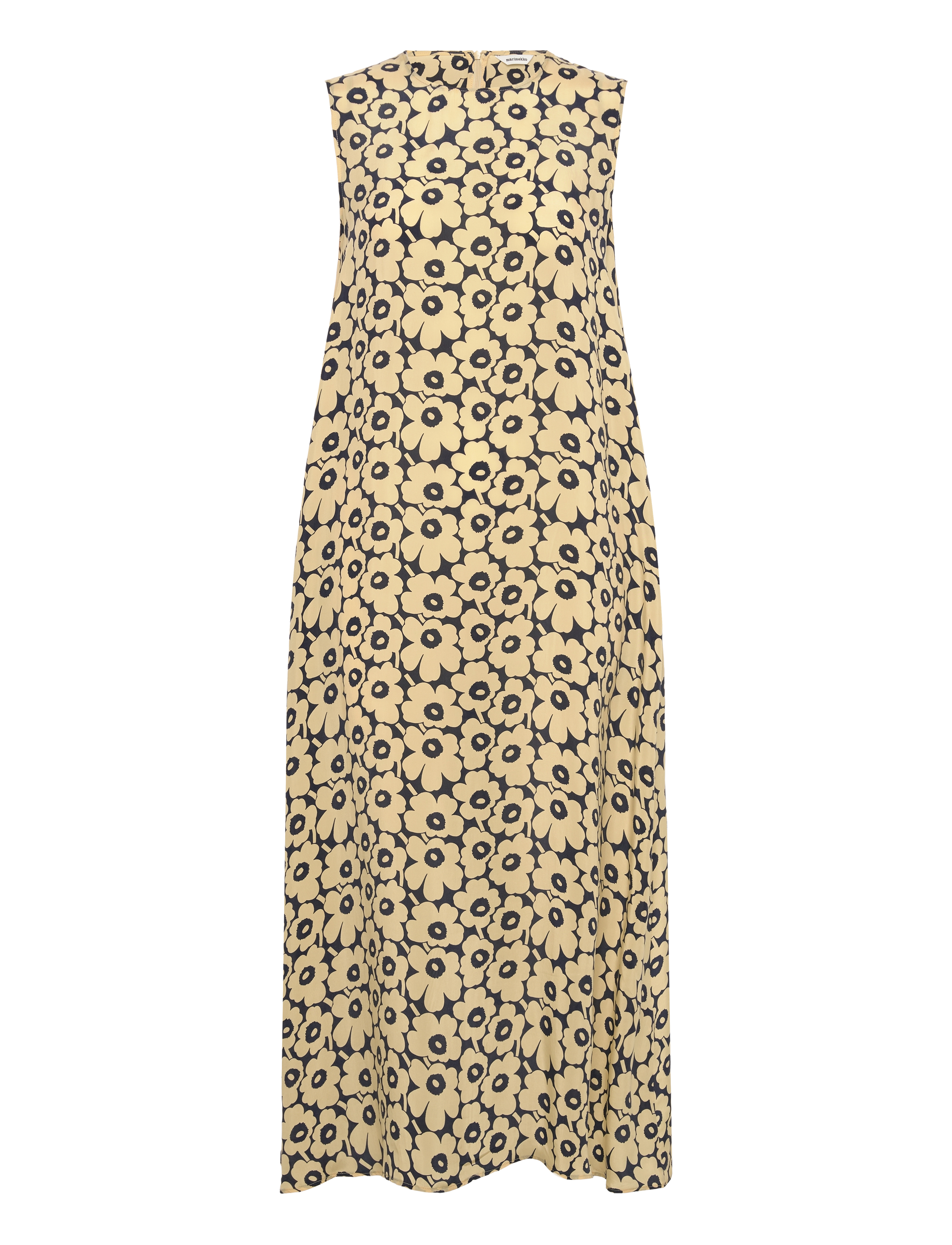 Marimekko MIGOT UNIKKO - Summer Dresses - LIGHT BEIGE, DARK NAVY / yellow