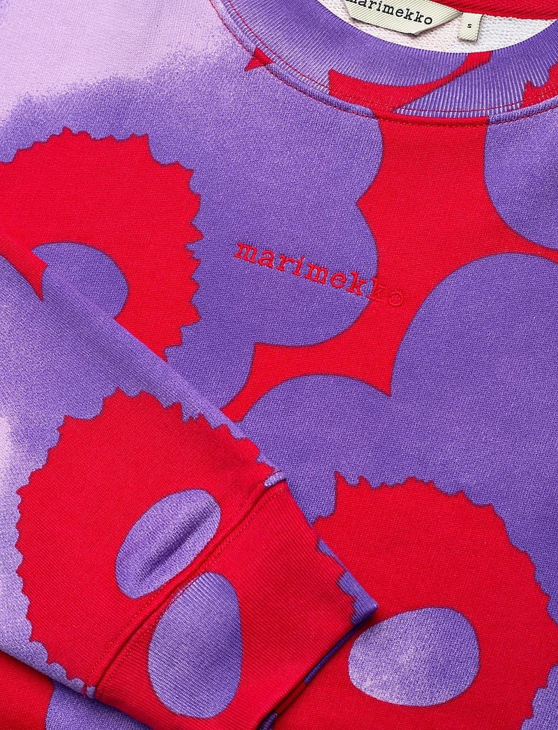 Marimekko - LEIOT AKVARELLI UNIKKO - mode trends - red, lilac - 4