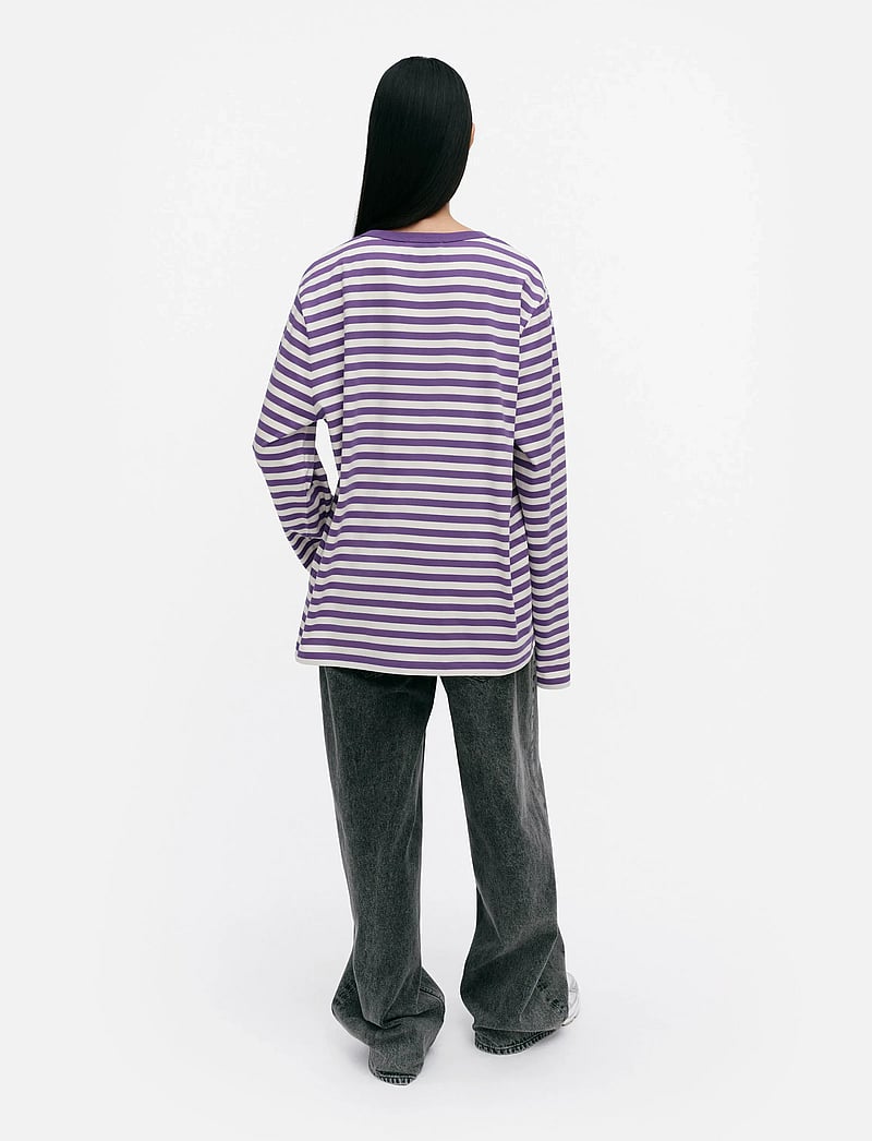 Marimekko - TASARAITA UNISEX UNIKKO LS - langärmelig - purple, off white - 3