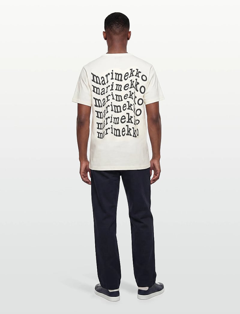 Marimekko - VIHNE UNIKKO PLACEMENT - t-shirts - off white, black, grey - 4