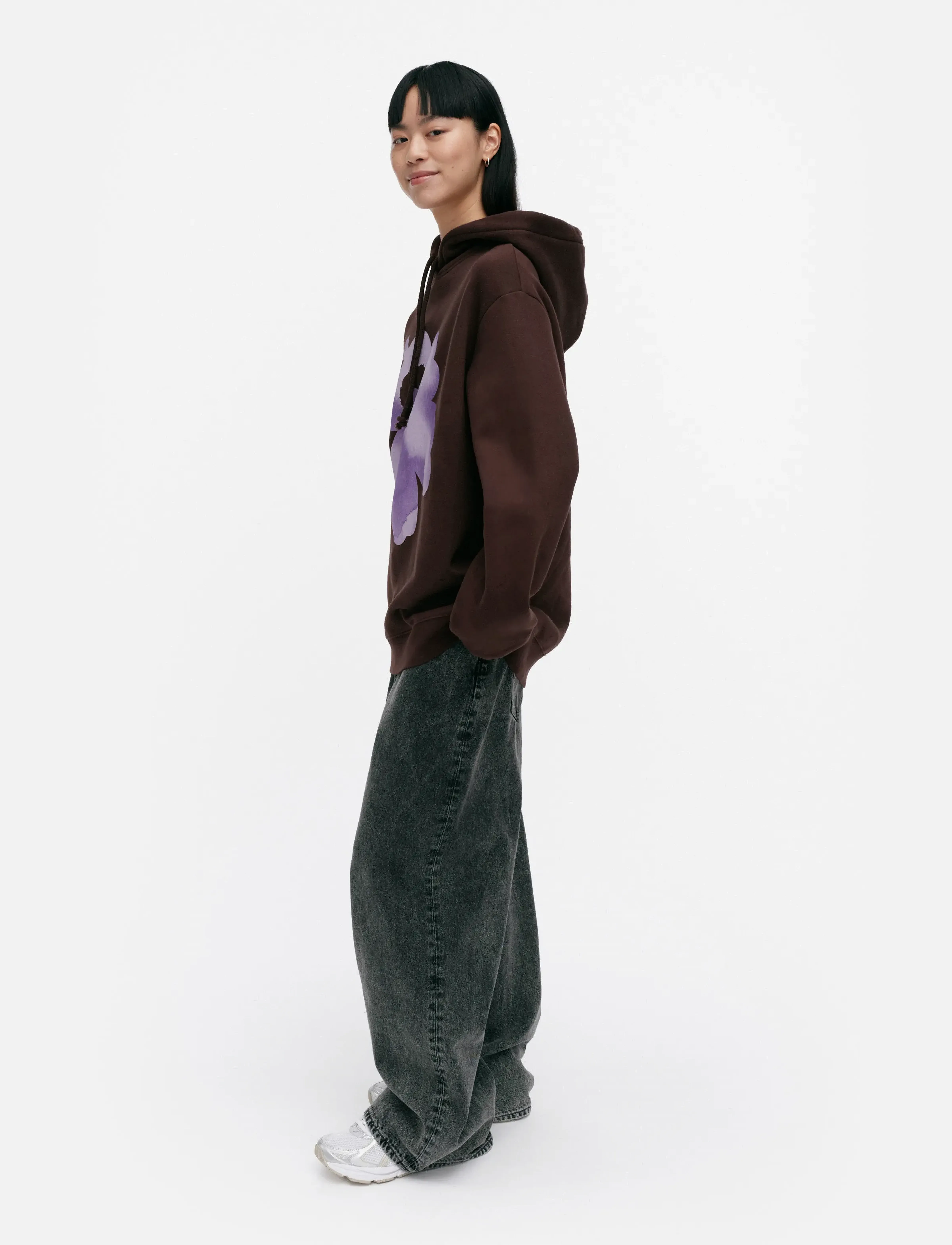 Marimekko - RUNOJA UNIKKO PLACEMENT - dark brown, lilac - 4