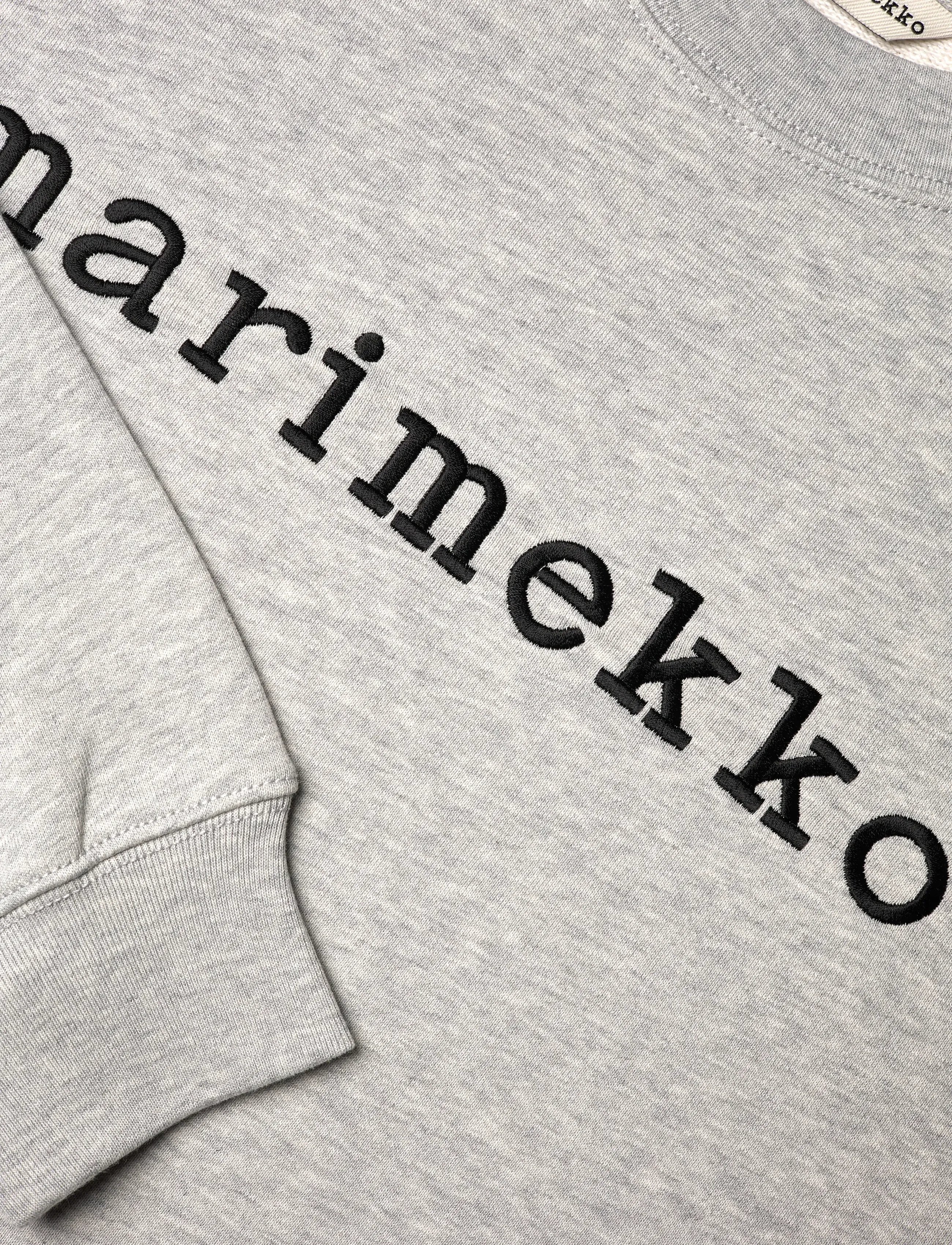 Marimekko - LEIOT LOGO PLACEMENT - sweatshirts & hættetrøjer - grey melange, black - 4
