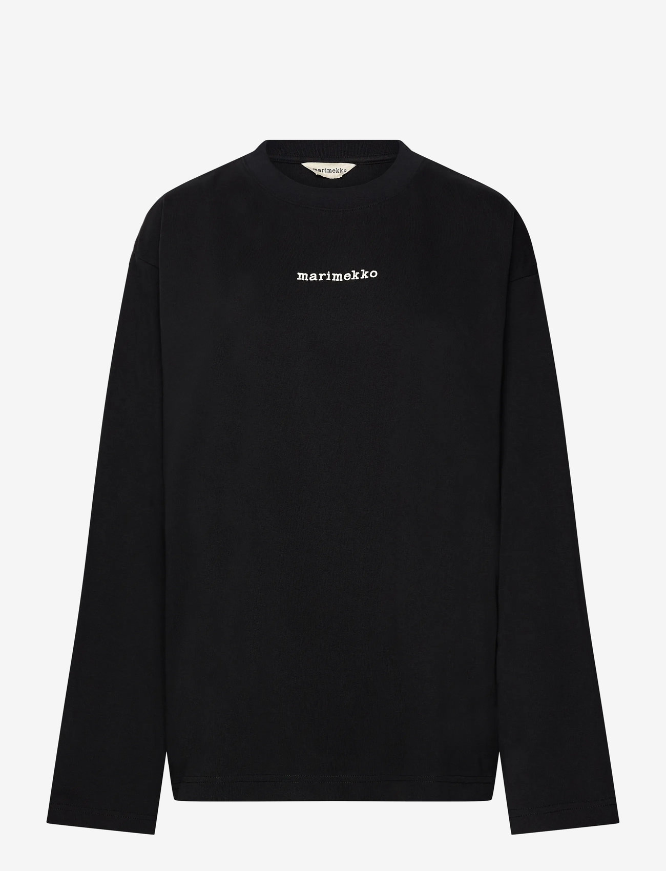 Marimekko - REUNAT LOGO PLACEMENT - langärmlige tops - black, off white - 1