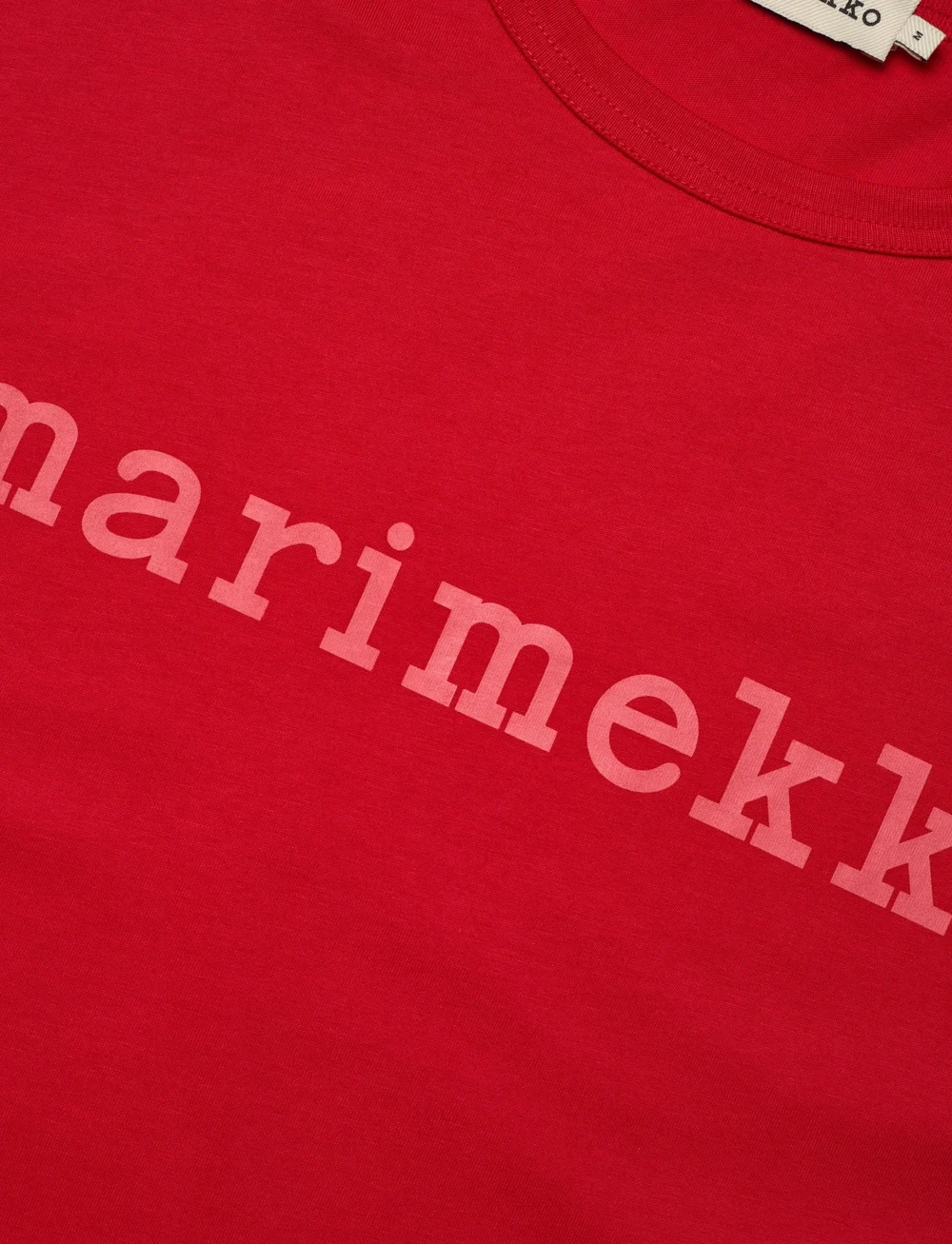 Marimekko - VIHNE LOGO PLACEMENT - kurzärmelig - red, red - 5