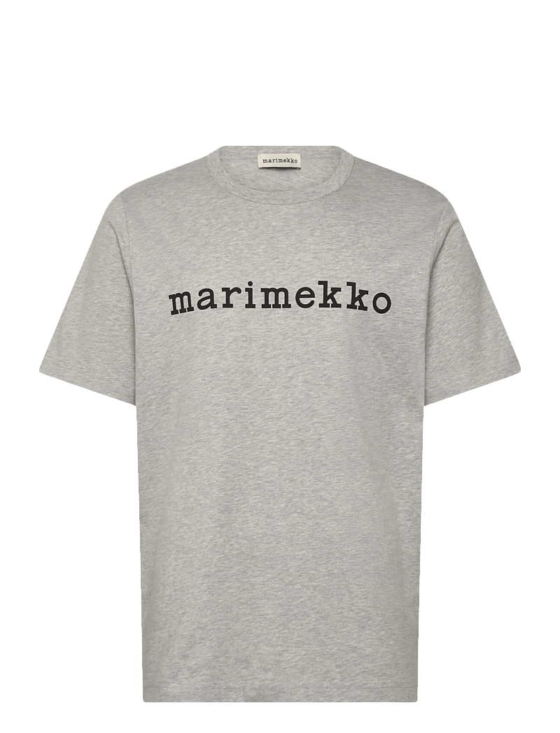 Marimekko - VIHNE LOGO PLACEMENT - t-shirts - grey melange, black - 1