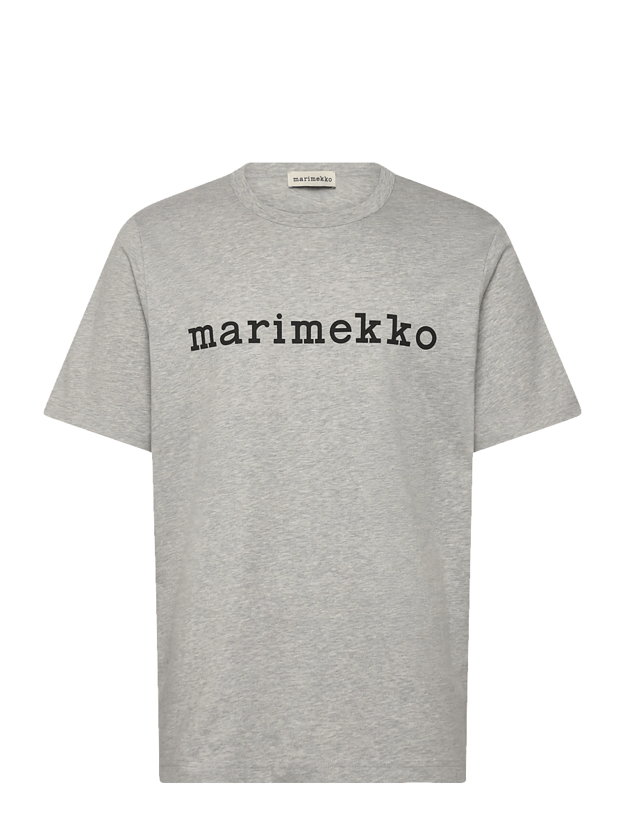 Marimekko - VIHNE LOGO PLACEMENT - t-shirts - grey melange, black - 1