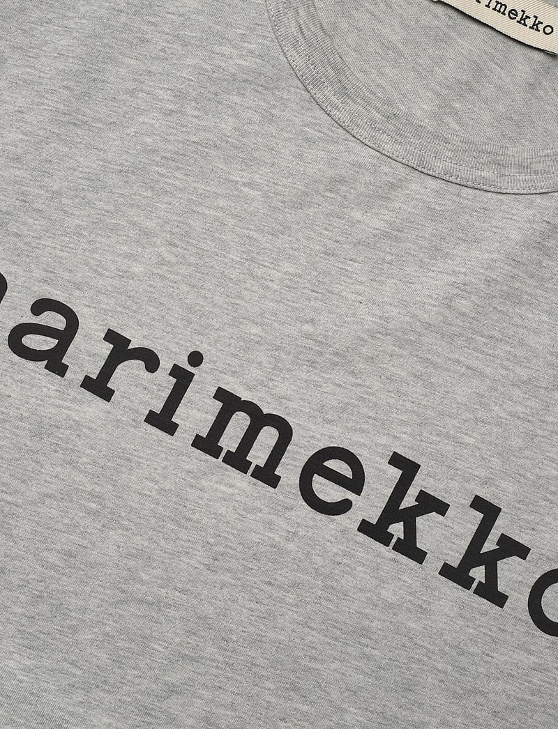 Marimekko - VIHNE LOGO PLACEMENT - t-shirts - grey melange, black - 5