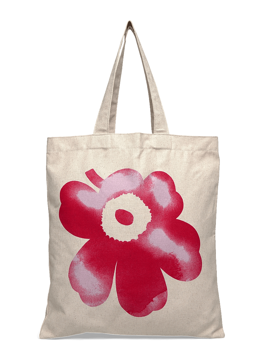 Marimekko - VANKKA AKVARELLI UNIKKO PLCMT - sacs en toile - lilac, red, off white - 1