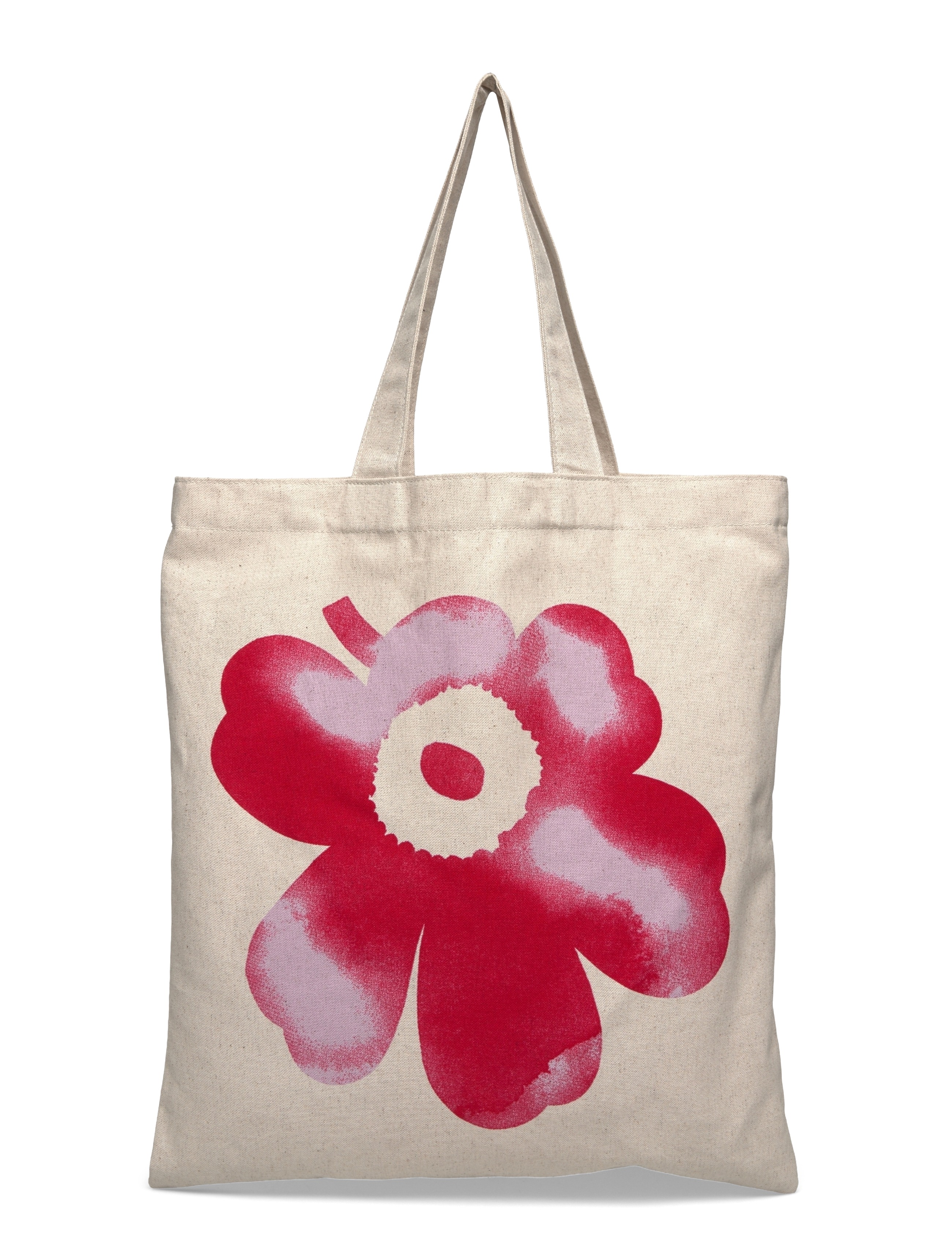 Marimekko - VANKKA AKVARELLI UNIKKO PLCMT - sacs en toile - lilac, red, off white - 2