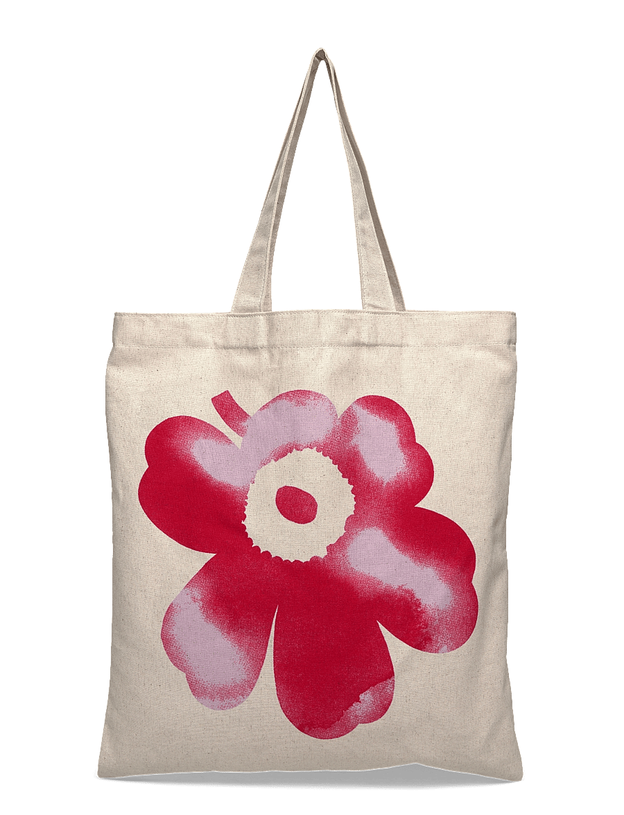 Marimekko - VANKKA AKVARELLI UNIKKO PLCMT - sacs en toile - lilac, red, off white - 2