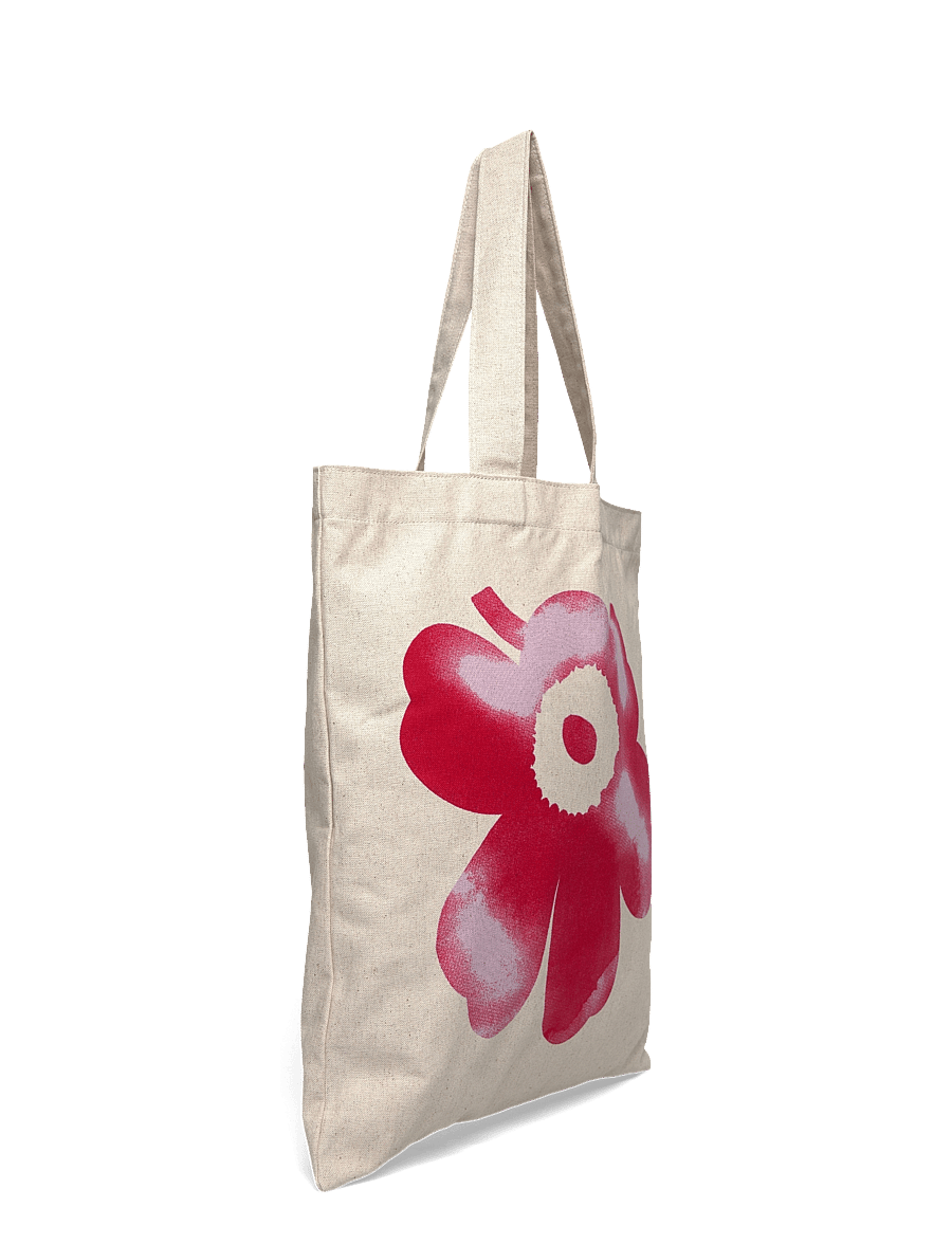 Marimekko - VANKKA AKVARELLI UNIKKO PLCMT - sacs en toile - lilac, red, off white - 3