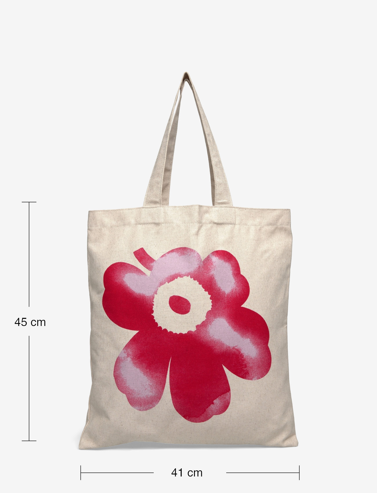 Marimekko - VANKKA AKVARELLI UNIKKO PLCMT - tote bags - lilac, red, off white - 5