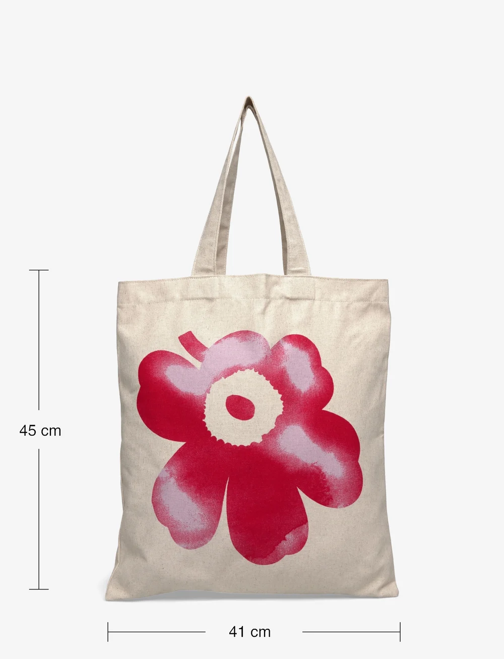 Marimekko - VANKKA AKVARELLI UNIKKO PLCMT - tote-stiilis kotid - lilac, red, off white - 5