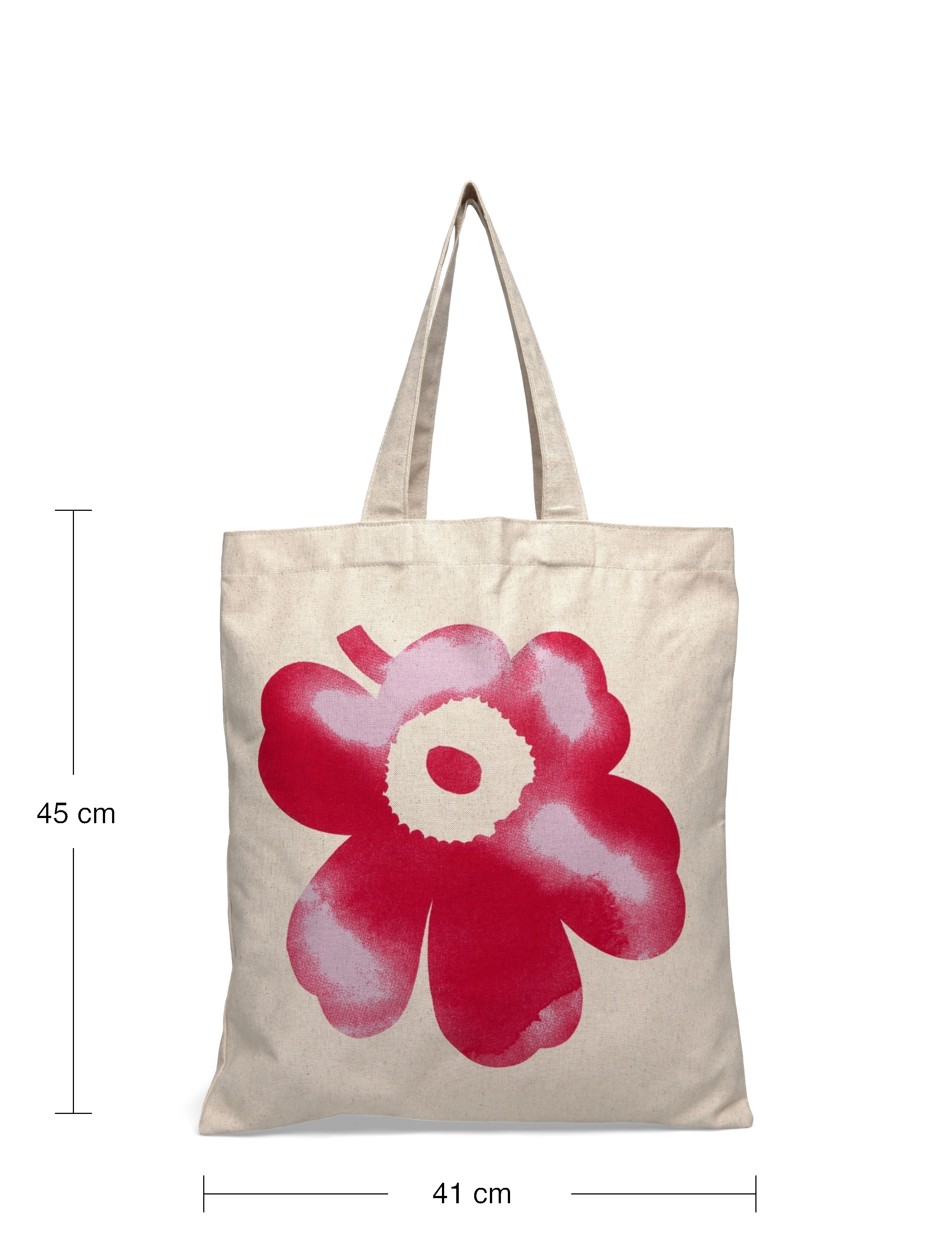 Marimekko - VANKKA AKVARELLI UNIKKO PLCMT - sacs en toile - lilac, red, off white - 5