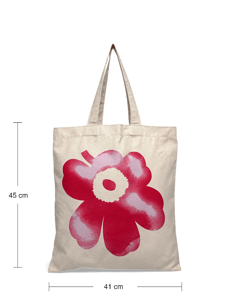 Marimekko - VANKKA AKVARELLI UNIKKO PLCMT - sacs en toile - lilac, red, off white - 5