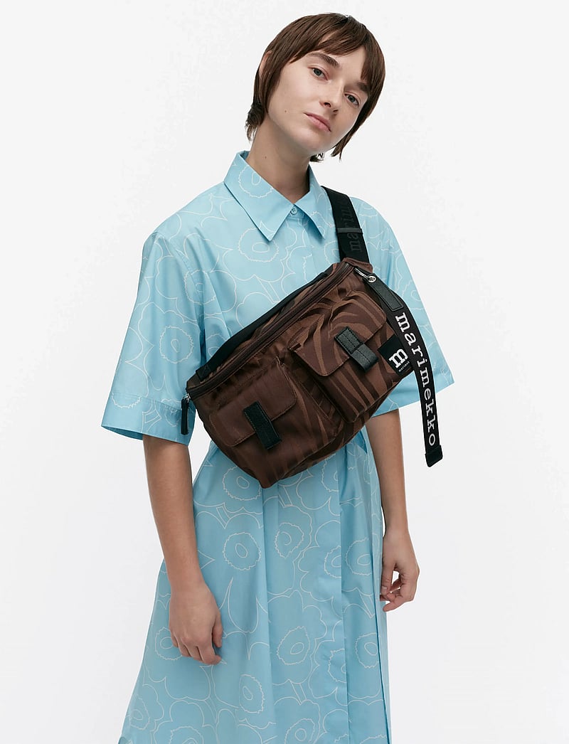 Marimekko - SLING BAG M JOKURAITA - modetrends - brown, dark brown - 0