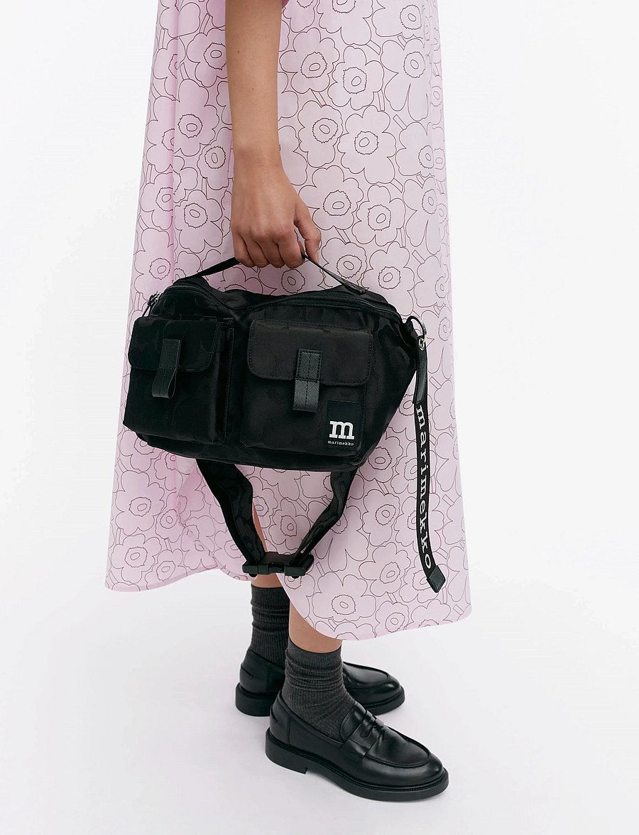 Marimekko - SLING BAG M UNIKKO - vinsældir í tísku - black, black - 0