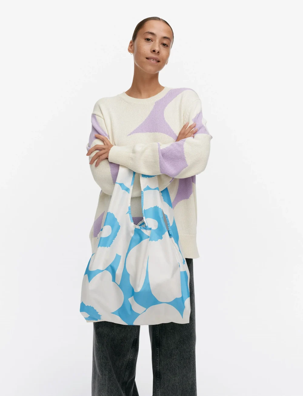 Marimekko - SMARTBAG UNIKKO - shoppingväskor - off white, blue - 0