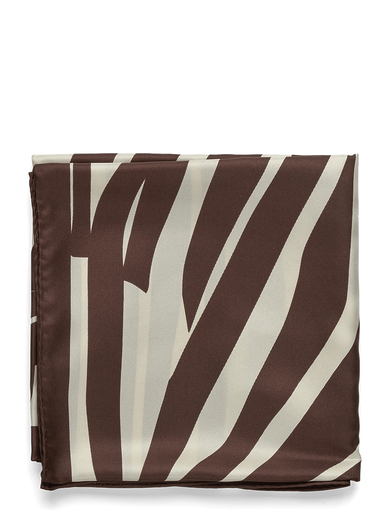 Marimekko - LAUHTUA JOKURAITA - lightweight scarves - dark brown, off white - 0