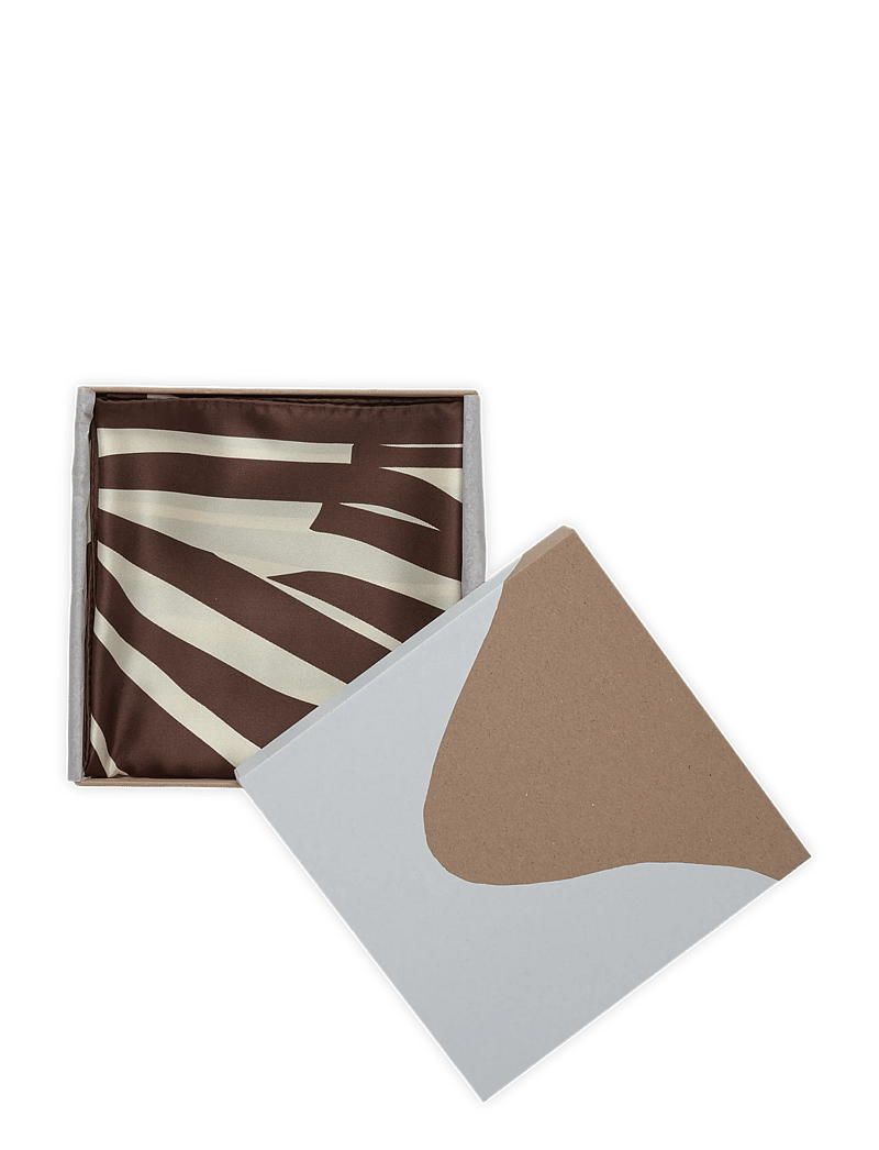 Marimekko - LAUHTUA JOKURAITA - lightweight scarves - dark brown, off white - 1