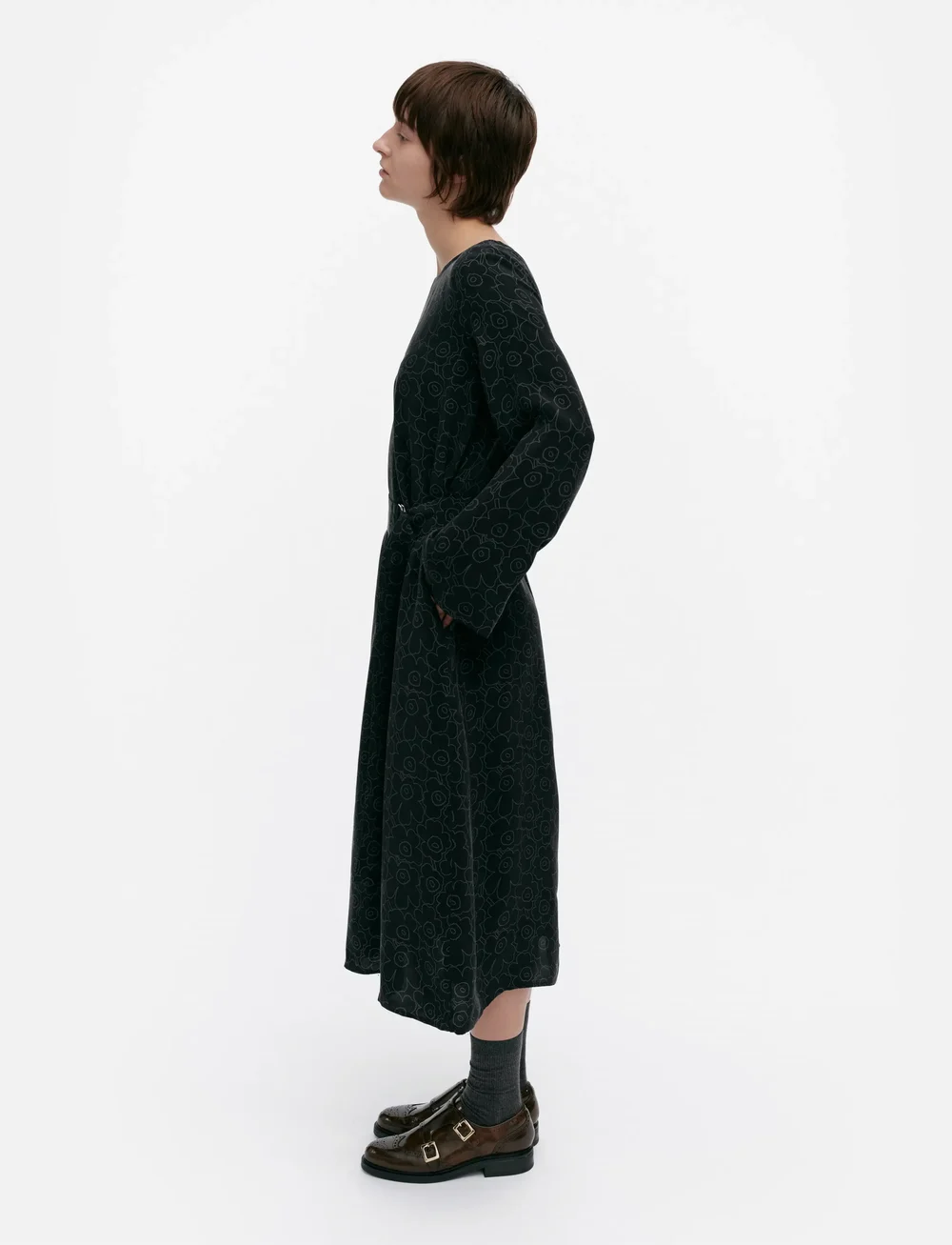Marimekko - TYVÄRI PIIRTO UNIKKO - sukienki koktajlowe - black, dark grey - 4