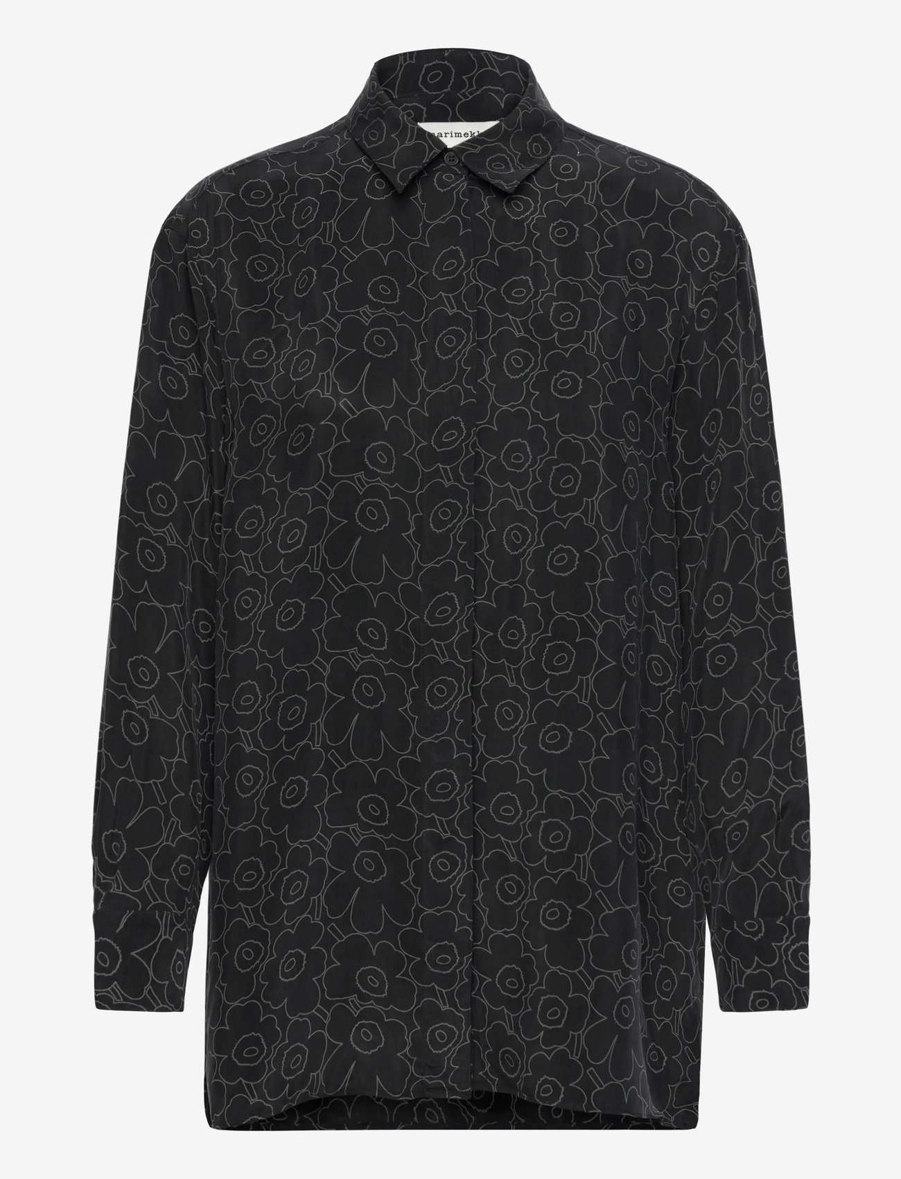 Marimekko - RUNSAS PIIRTO UNIKKO - langärmlige hemden - black, dark grey - 1