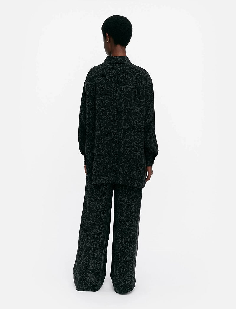 Marimekko - RUNSAS PIIRTO UNIKKO - langärmlige hemden - black, dark grey - 5