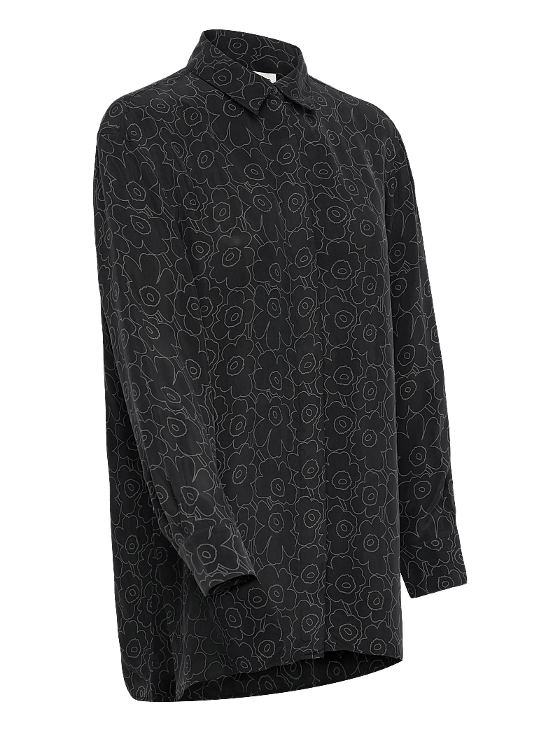 Marimekko - RUNSAS PIIRTO UNIKKO - langärmlige hemden - black, dark grey - 3