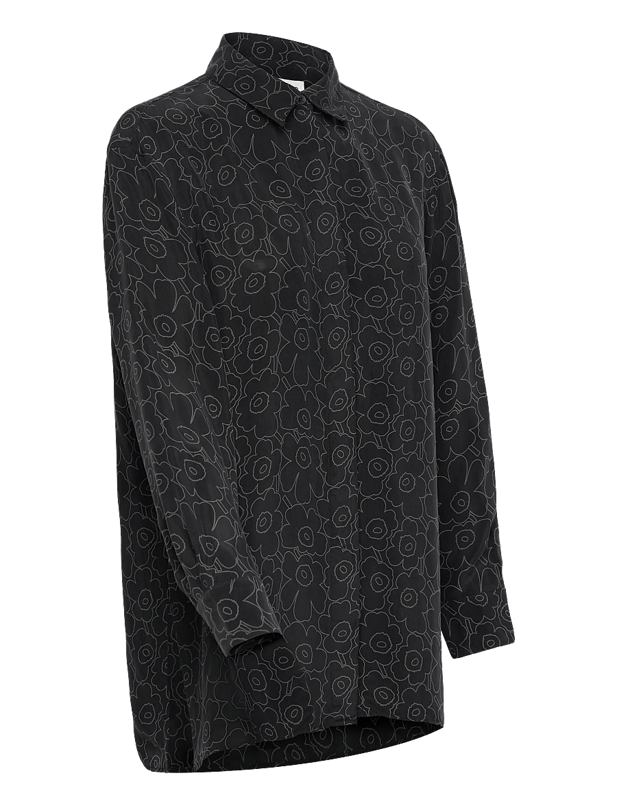 Marimekko - RUNSAS PIIRTO UNIKKO - langärmlige hemden - black, dark grey - 3