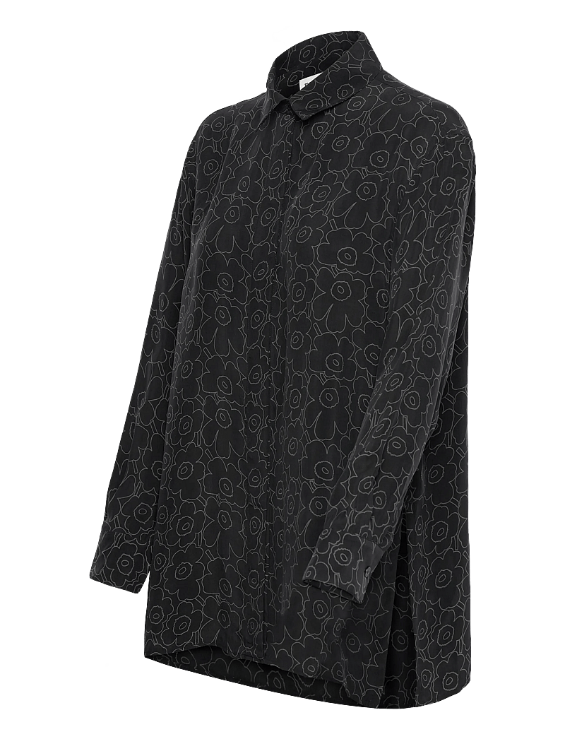 Marimekko - RUNSAS PIIRTO UNIKKO - langärmlige hemden - black, dark grey - 4