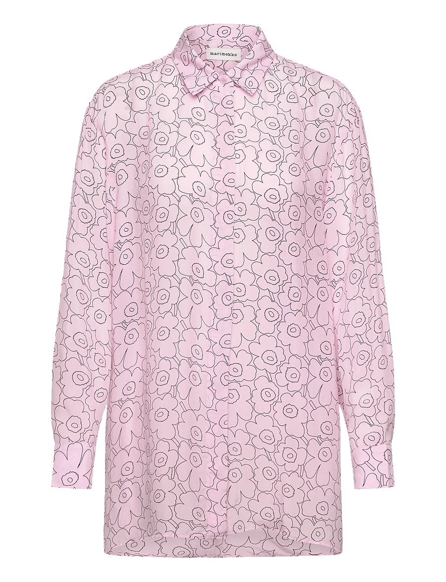 Marimekko - RUNSAS PIIRTO UNIKKO - langærmede skjorter - light pink, wine red - 1