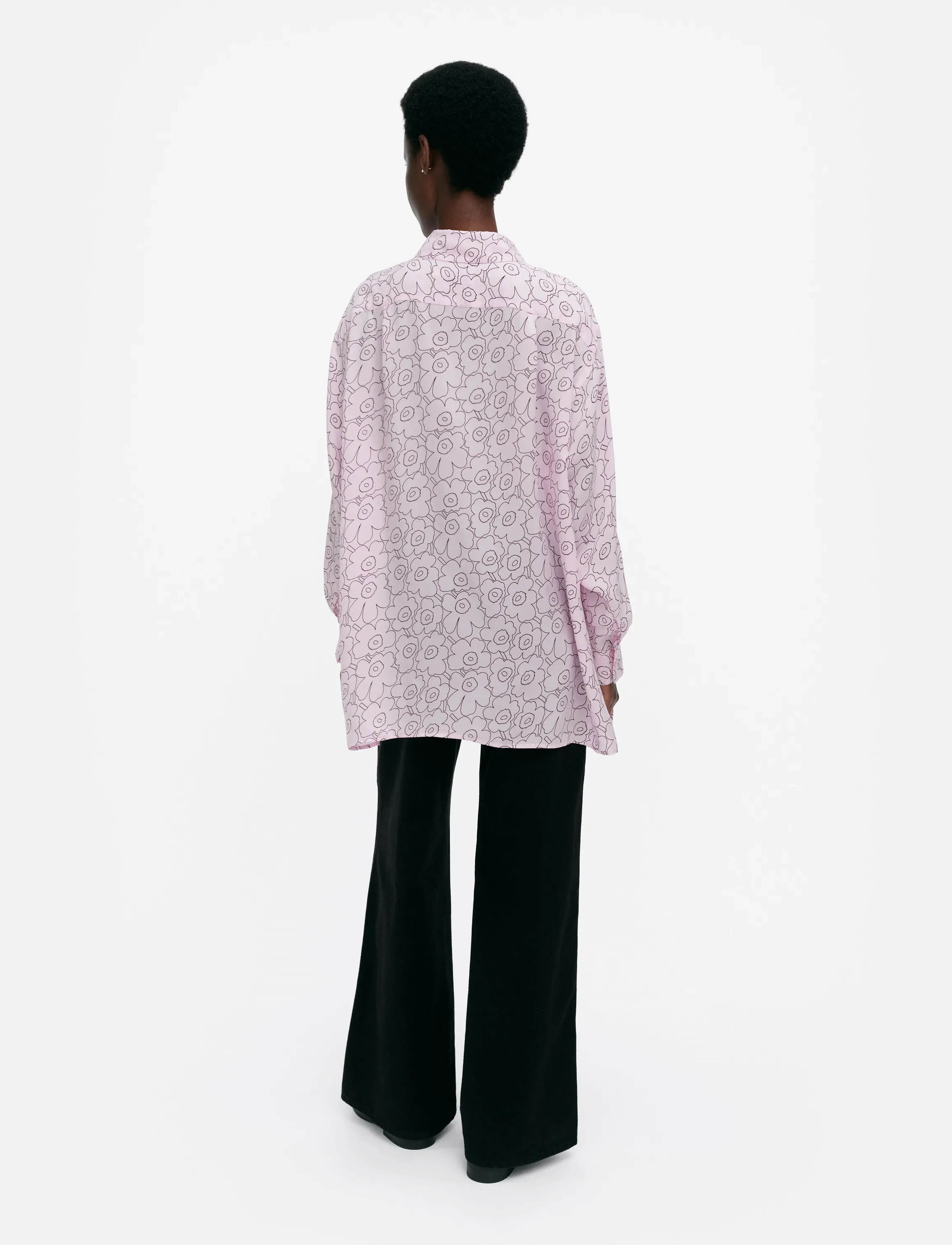 Marimekko - RUNSAS PIIRTO UNIKKO - langærmede skjorter - light pink, wine red - 5