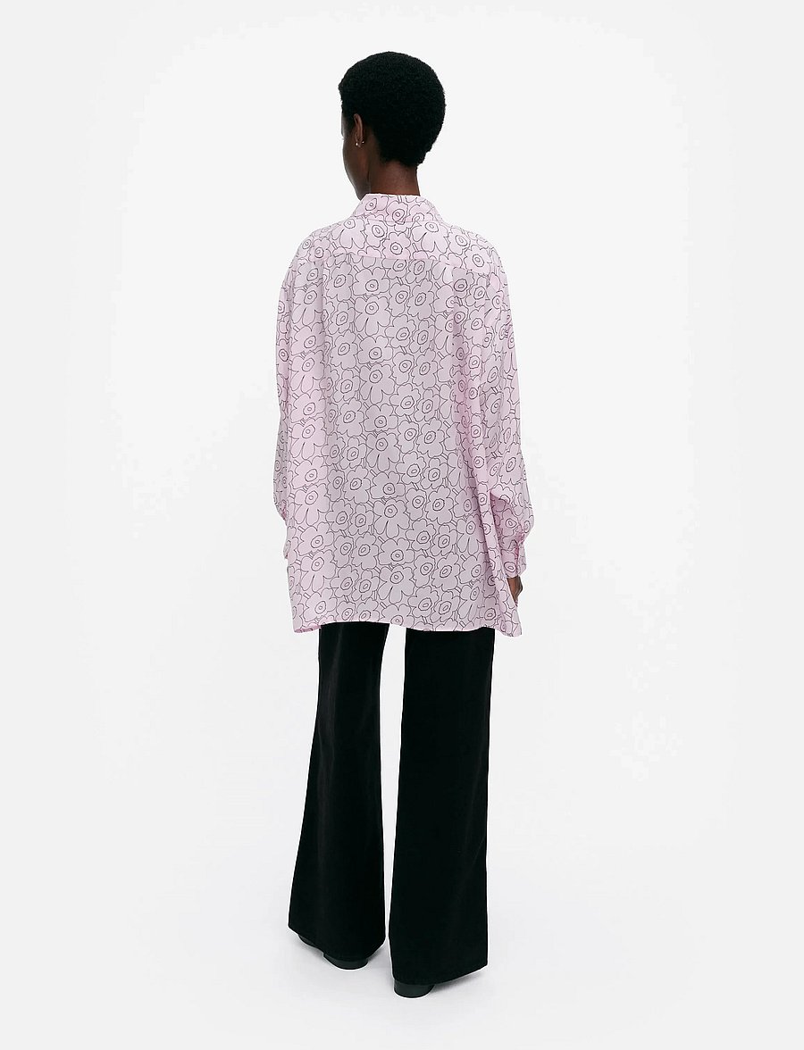 Marimekko - RUNSAS PIIRTO UNIKKO - langærmede skjorter - light pink, wine red - 5