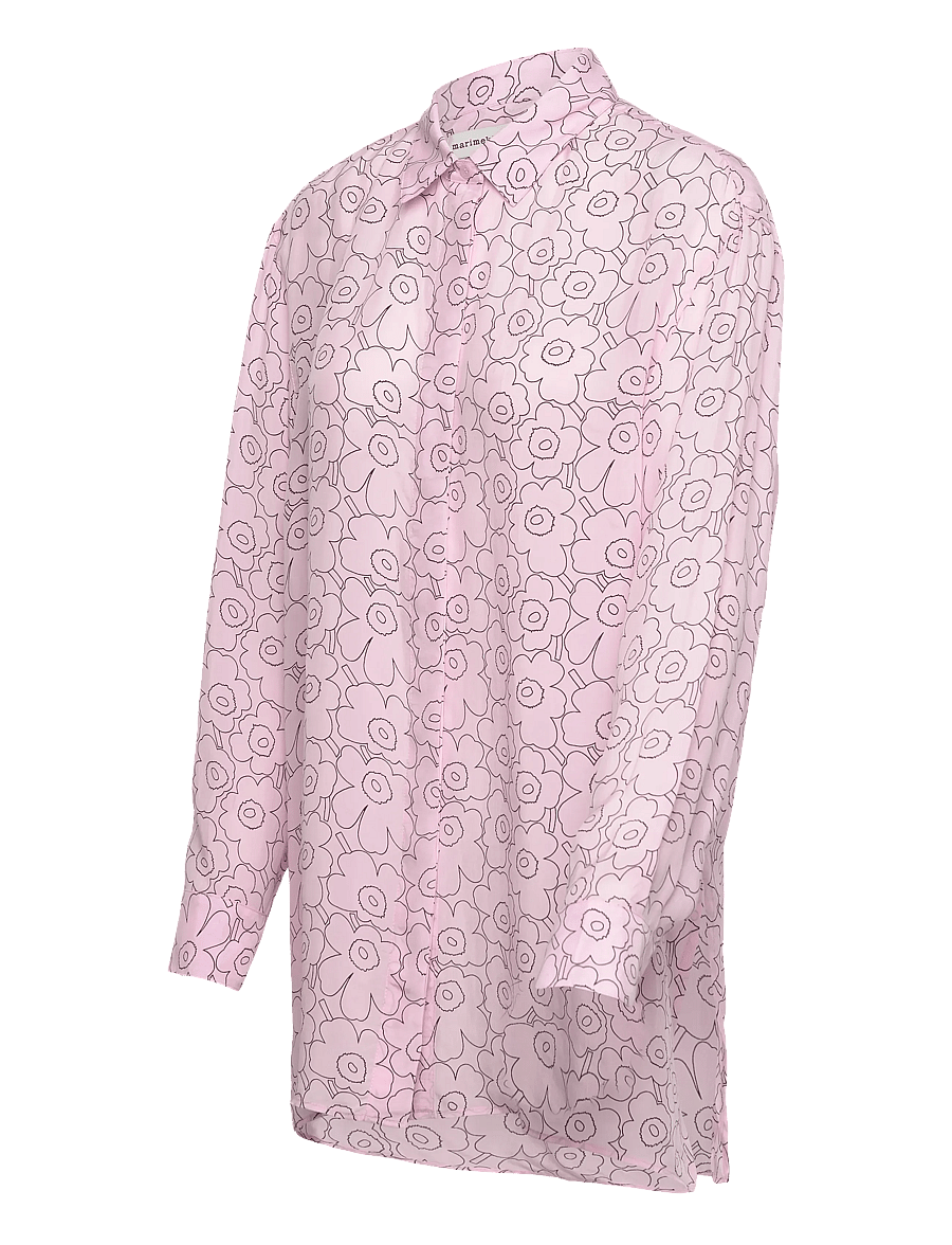 Marimekko - RUNSAS PIIRTO UNIKKO - langærmede skjorter - light pink, wine red - 3