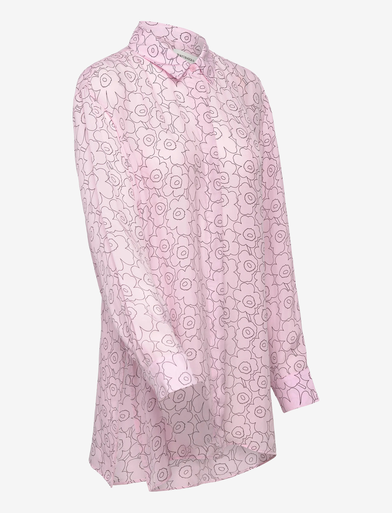 Marimekko - RUNSAS PIIRTO UNIKKO - langärmlige hemden - light pink, wine red - 4