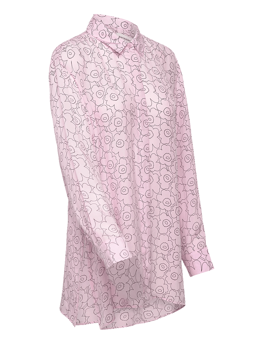 Marimekko - RUNSAS PIIRTO UNIKKO - langærmede skjorter - light pink, wine red - 4