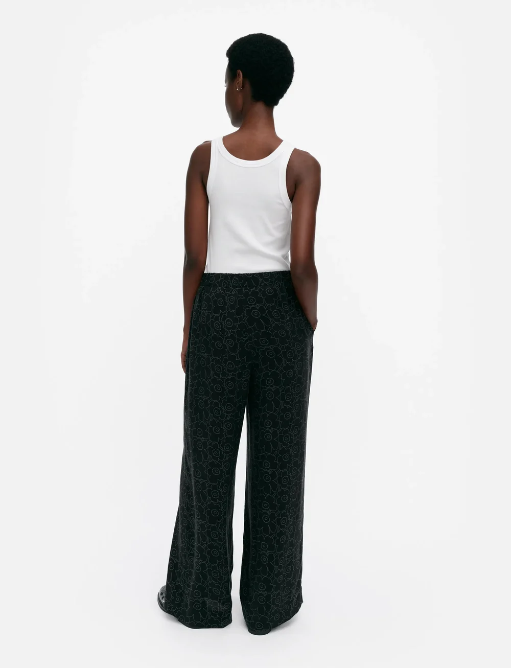 Marimekko - OANET PIIRTO UNIKKO - straight leg hosen - black, dark grey - 3
